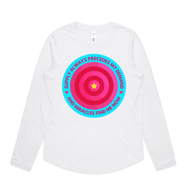 Affirmation Tee LS - Miracles Find Me Thumbnail